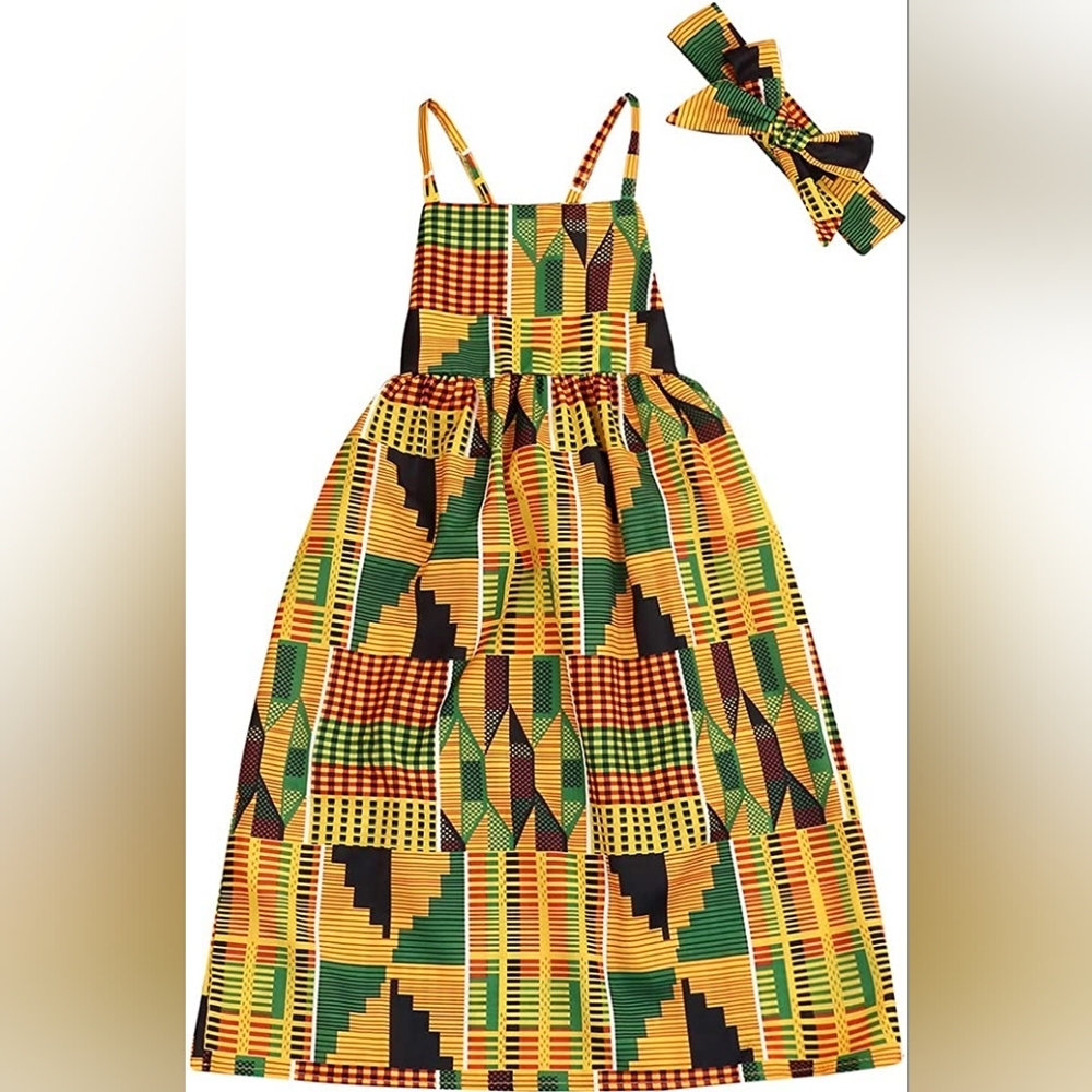 African Baby Clothes Girl Dashiki Ankara 3T - Picture 3 of 4
